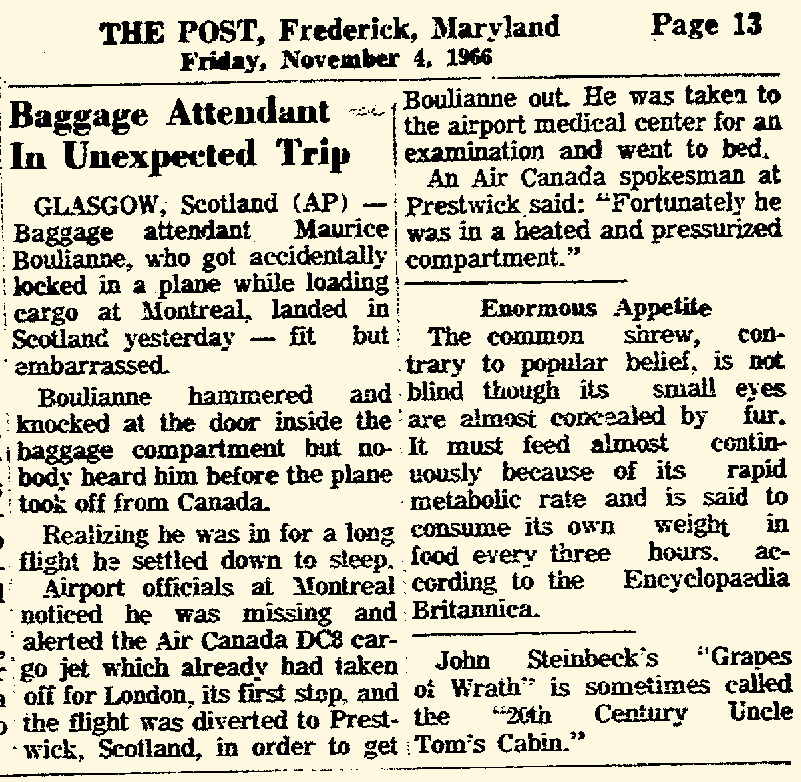 Frederick News Post, 04 Nov 1966, Frederick, Maryland, USA, p. 13