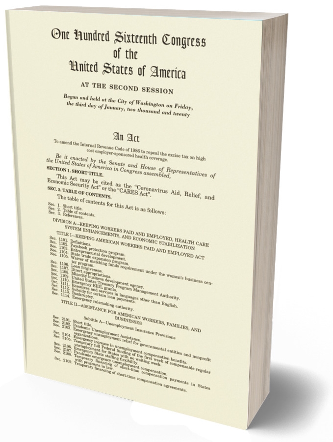 Coronavirus Aid, Relief, and Economic Security Act (Mockup)
