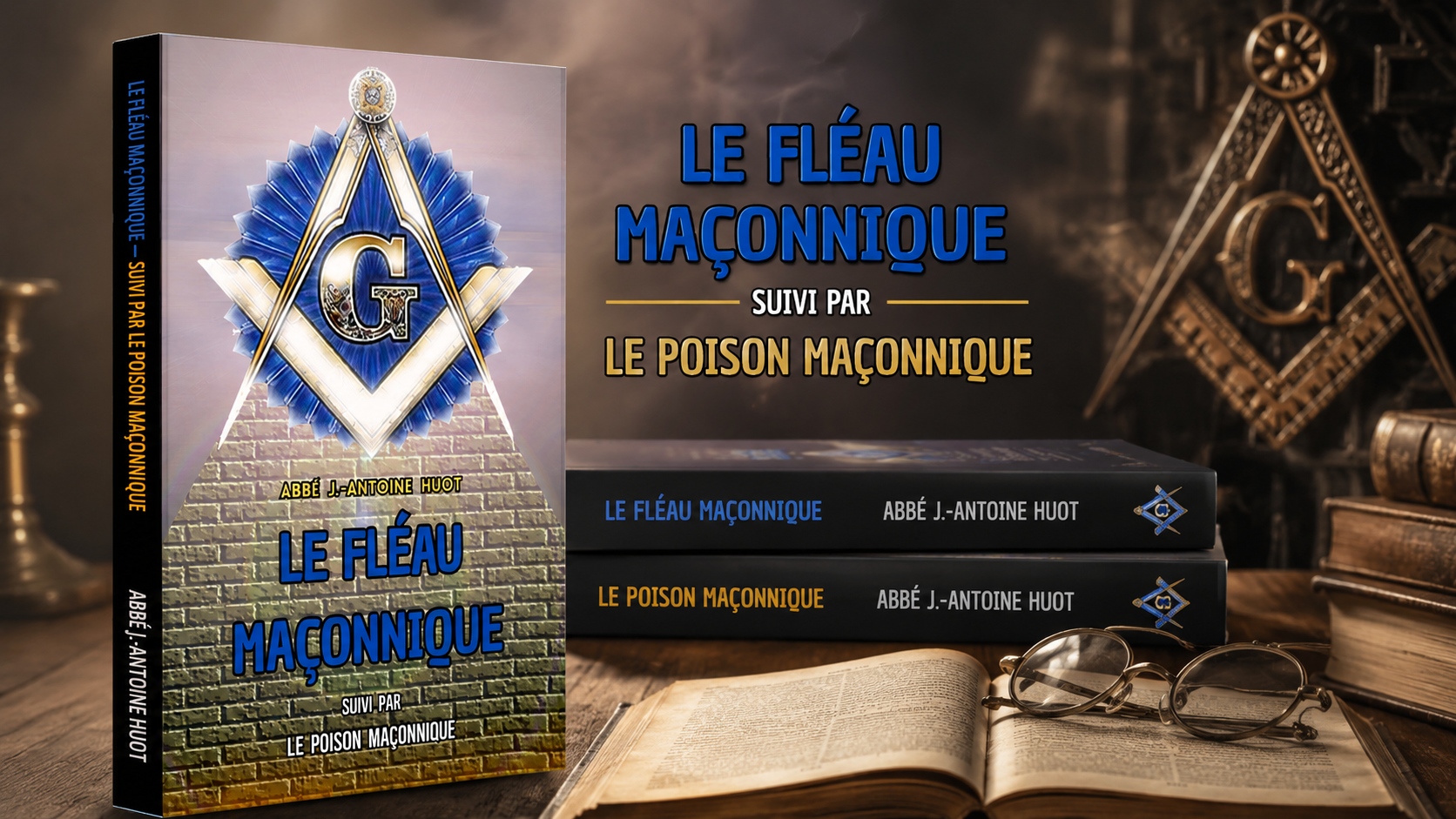 J’ai réédité le livre de l’abbé J.-Antoine Huot, Le fléau maçonnique, initialement publié en 1906, suivi de l’ouvrage : Le poison maçonnique (1912)